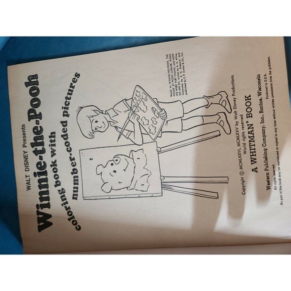 Winnie The Pooh Color By Number Coloring Book Vtg - Picture 3 of 12